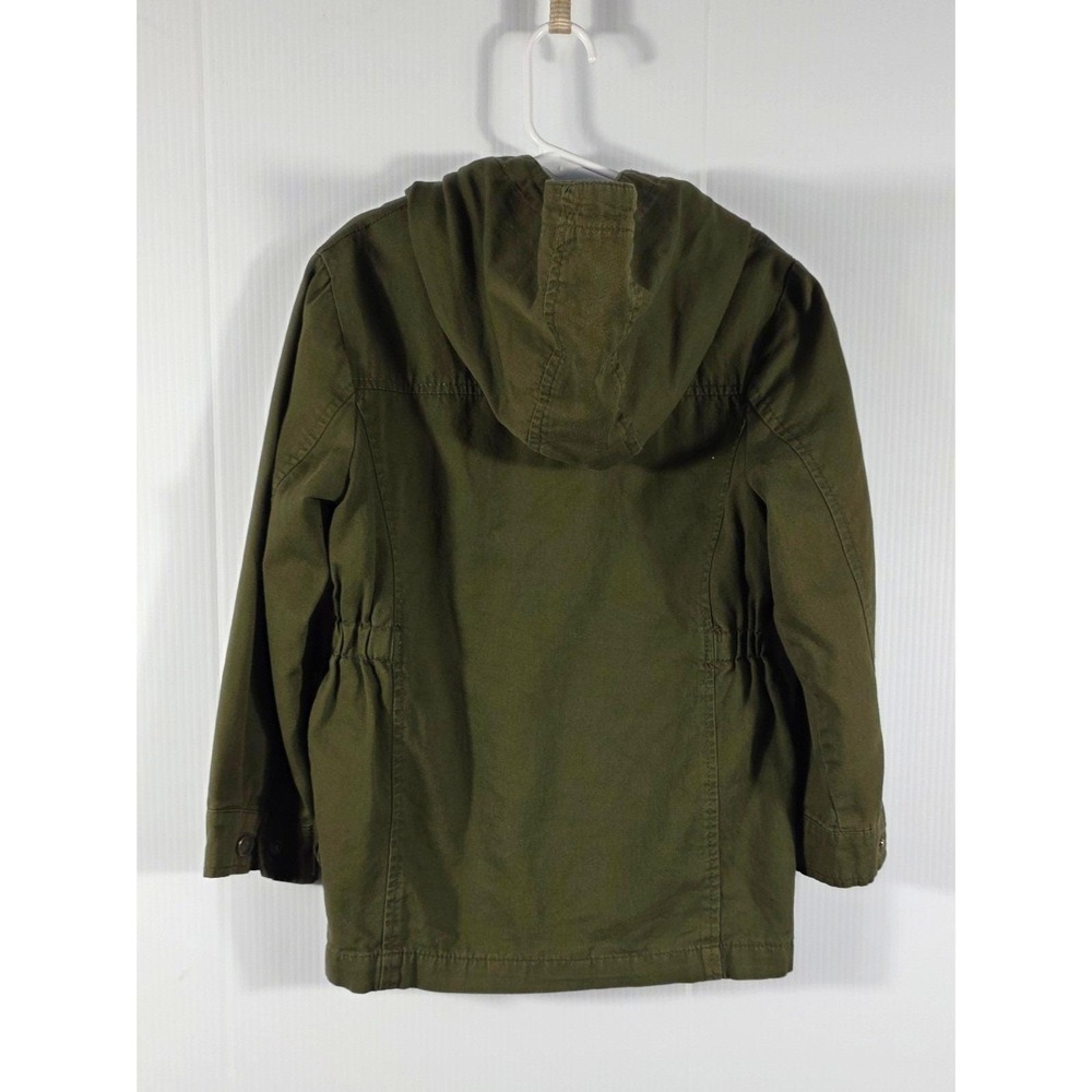 Kids Beverly Hills Polo Club Olive Green Utility Jacket Hoodie Size M 5 6 - Picture 5 of 6